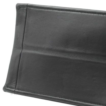 Christian Dior Medium Embossed Book Tote Black Calfskin