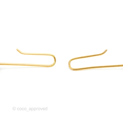 Dior Moon Star Blue Hoop Earrings Aged Gold