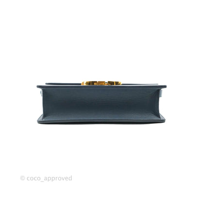 Christian Dior 30 Montaigne Bag Blue Calfskin Gold Hardware