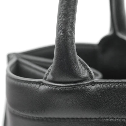 Christian Dior Medium Embossed Book Tote Black Calfskin