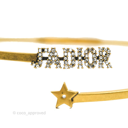 Christian Dior J'adior Star Antique Gold Finish Choker