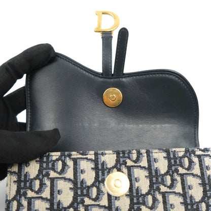 Christian Dior Blue Dior Oblique Jacquard Saddle Belt Pouch