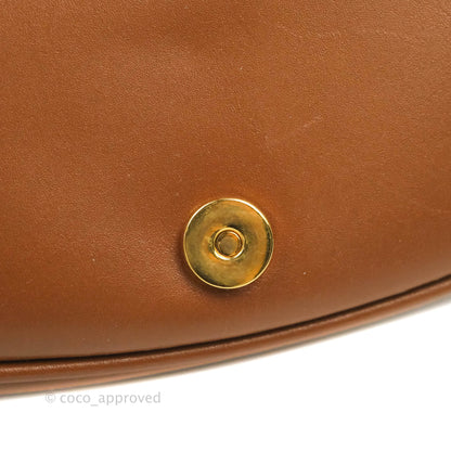 Dior Medium Bobby Bag Brown Calfskin Gold Hardware