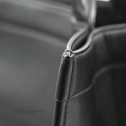 Christian Dior Medium Embossed Book Tote Black Calfskin