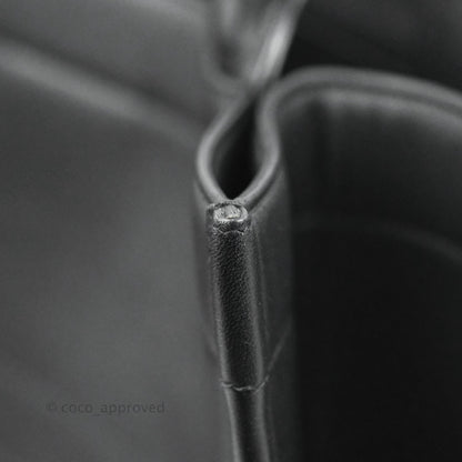Christian Dior Medium Embossed Book Tote Black Calfskin