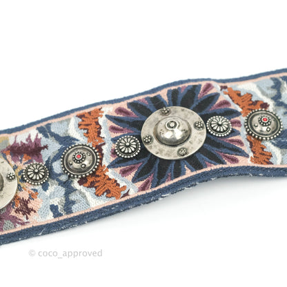 Christian Dior Canvas Embroidered Studded KaleiDiorscopic Shoulder Strap Multicolor