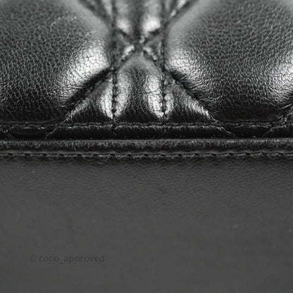 Christian Dior Medium Lady Dior Black Lambskin Gold Hardware