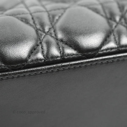 Christian Dior Medium Lady Dior Black Lambskin Gold Hardware