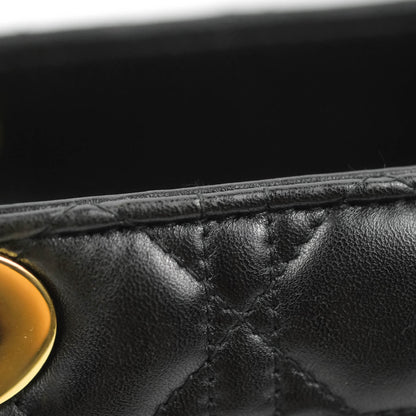 Christian Dior Medium Lady Dior Black Lambskin Gold Hardware