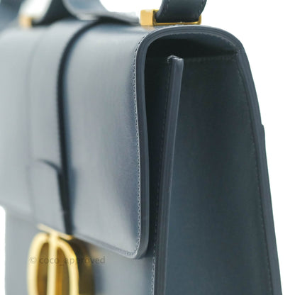Christian Dior 30 Montaigne Bag Blue Calfskin Gold Hardware