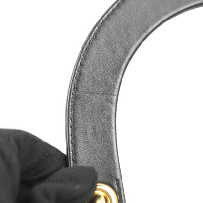 Christian Dior Medium Lady Dior Black Lambskin Gold Hardware