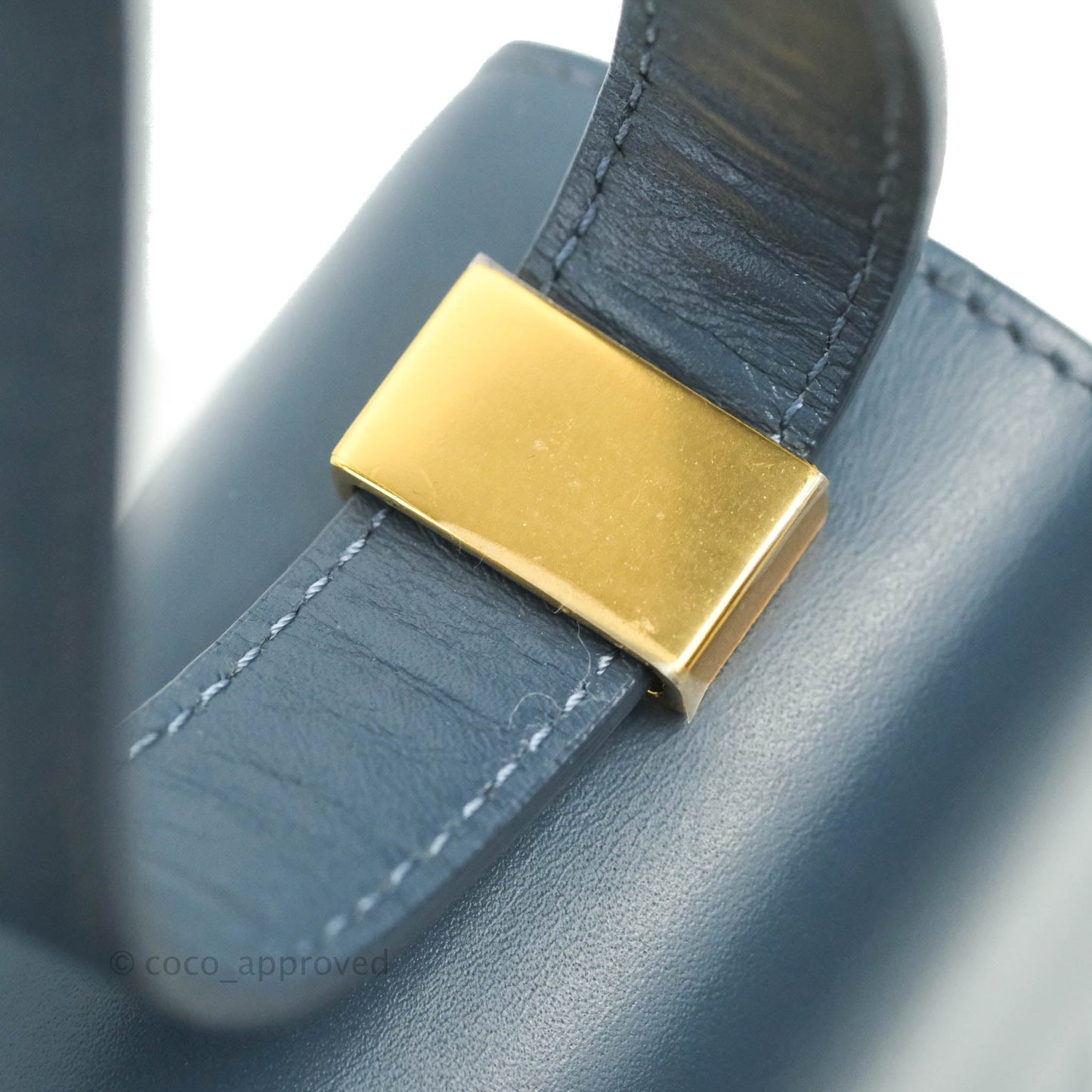 Christian Dior 30 Montaigne Bag Blue Calfskin Gold Hardware
