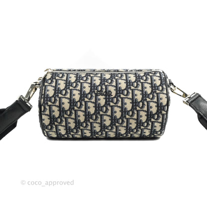 Christian Dior Roller Messenger Bag Beige and Black Dior Oblique Jacquard