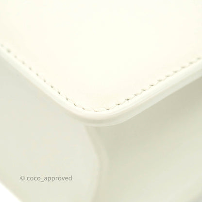 Christian Dior 30 Montaigne Bag White Calfskin Gold Hardware