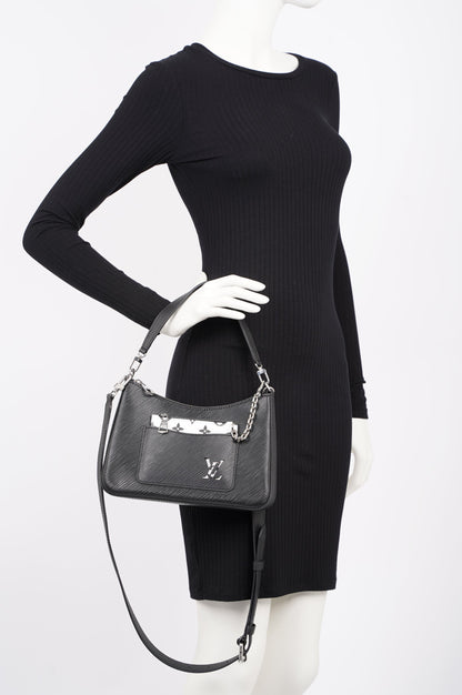 Louis Vuitton Womens Marelle Bag Black Epi Leather