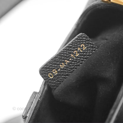 Christian Dior Mini Saddle Bag Black Grained Calfskin Gold Hardware