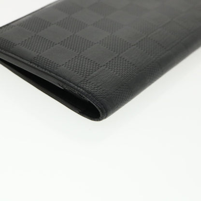 Louis Vuitton Black Leather Portefeuille Brazza wallet accessories