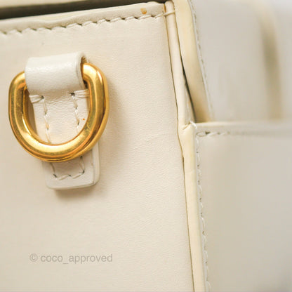 Christian Dior 30 Montaigne Box Bag White Calfskin
