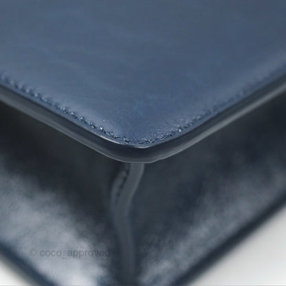 Dior 30 Montaigne Bag Navy Shiny Crinkled Lambskin