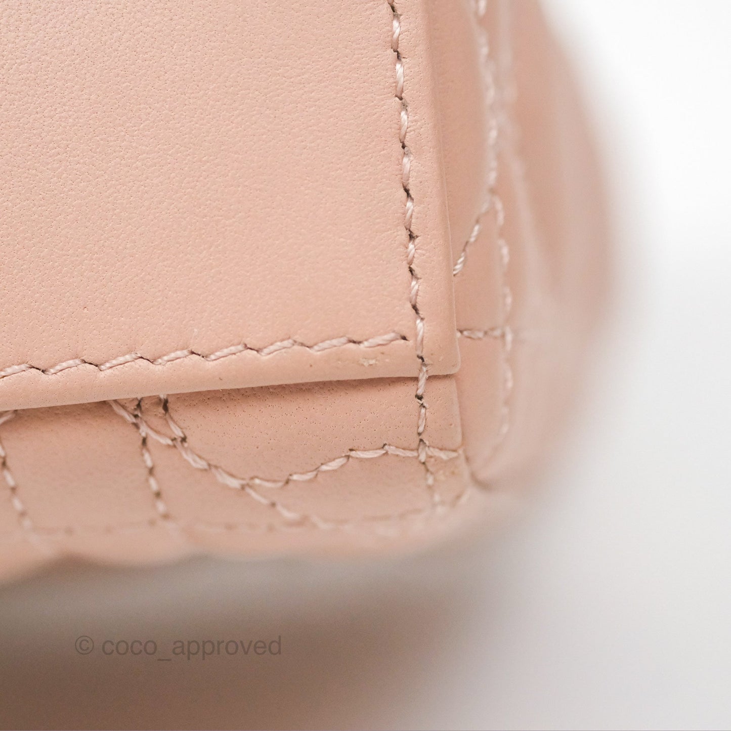 Christian Dior Medium Lady D-Joy Nude Pink Lambskin Heart Quilted