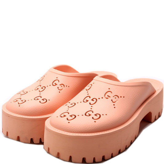 Gucci Rubber Lug Sole Platform Sandals Size 40
