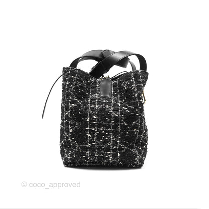 Christian Dior Medium Dior Toujours Bag Black Cannage Tweed