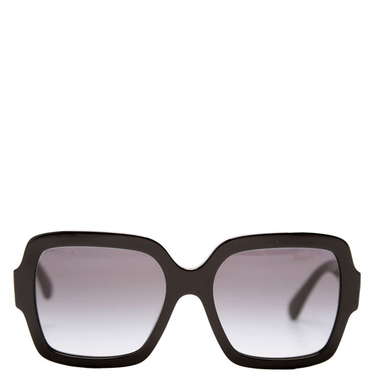 Chanel 5479-A Oversized Square Acetate Sunglasses Black