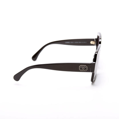 Chanel 5479-A Oversized Square Acetate Sunglasses Black