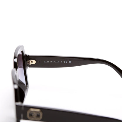 Chanel 5479-A Oversized Square Acetate Sunglasses Black