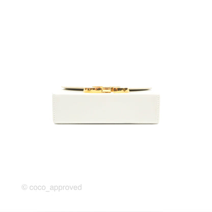 Christian Dior 30 Montaigne Box Bag White Calfskin
