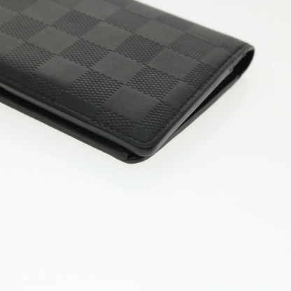 Louis Vuitton Black Leather Portefeuille Brazza wallet accessories