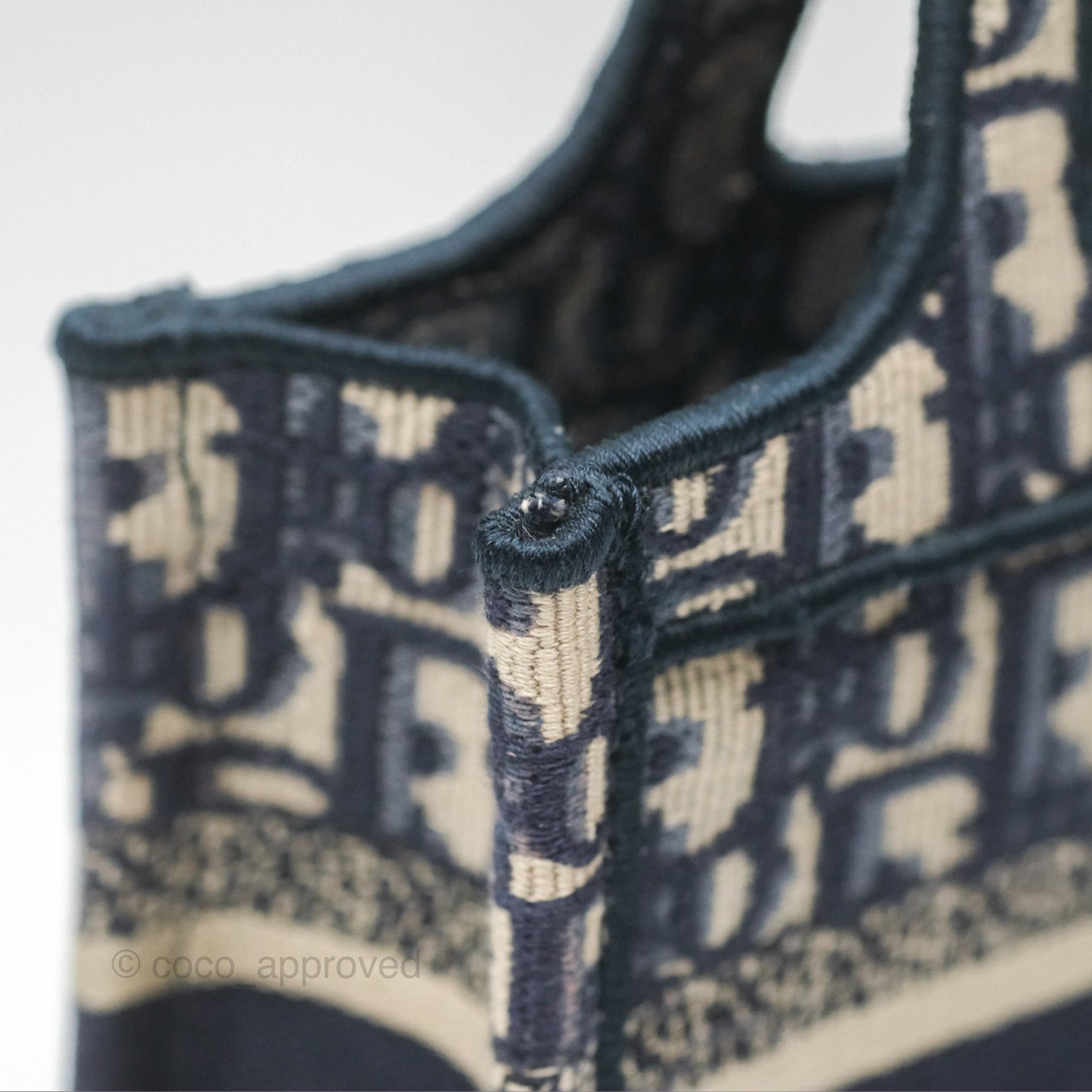 Dior Mini Book Tote Blue Oblique Canvas