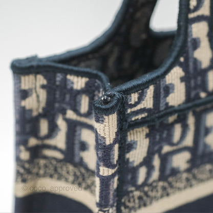 Dior Mini Book Tote Blue Oblique Canvas