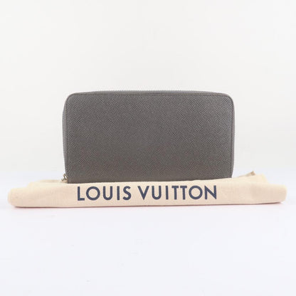 Louis Vuitton Gray Leather Zippy organizer wallet accessories