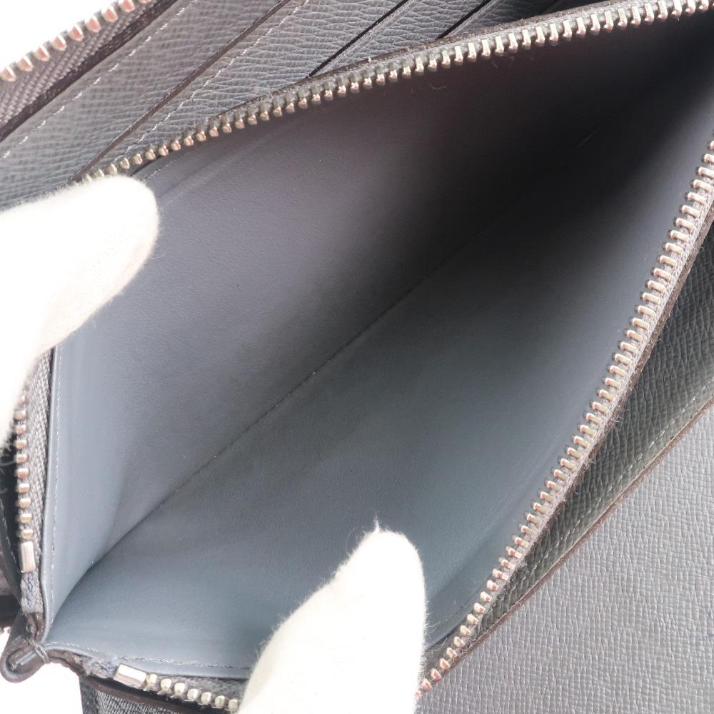 Louis Vuitton Gray Leather Zippy organizer wallet accessories