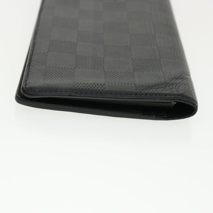 Louis Vuitton Black Leather Portefeuille Brazza wallet accessories