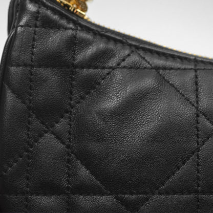 Christian Dior CD Lounge Bag Black Supple Macrocannage Lambskin