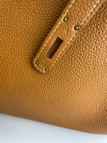 Hermes  Birkin 35 in gold vintage Togo leather