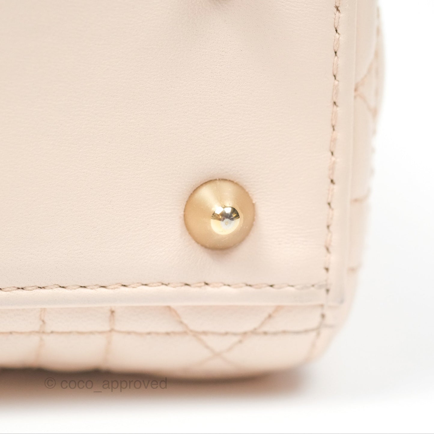 Christian Dior My ABCDior Lady Dior Baby Pink Cannage Lambskin Gold Hardware