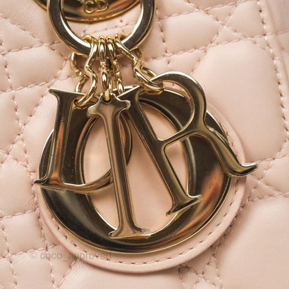 Christian Dior Lambskin My ABCDior Lady Dior Pink Gold Hardware