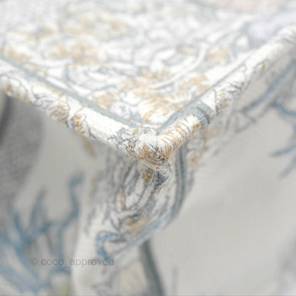 Christian Dior Medium(Old Small) Book Tote White Multicolor Rêve d'Infini Embroidery