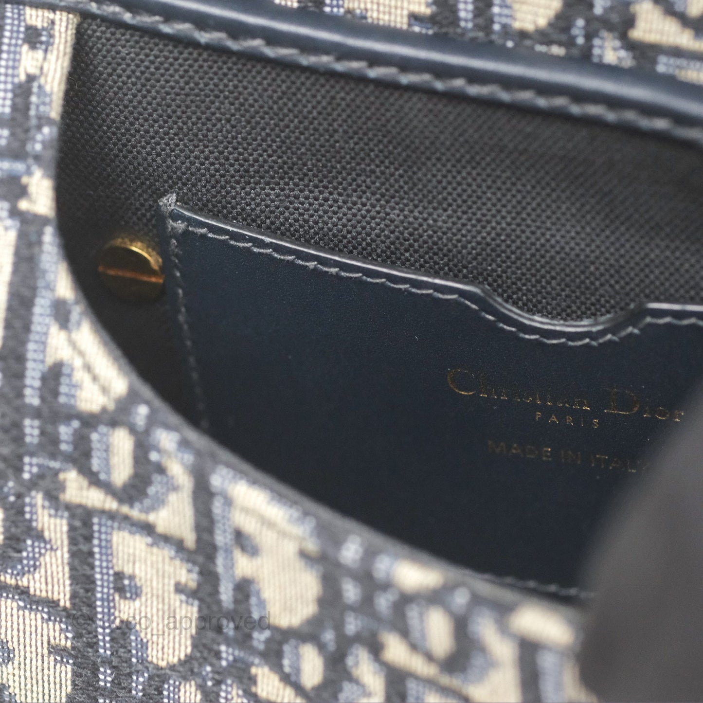 Dior Small Bobby Bag Blue Oblique Jacquard Canvas