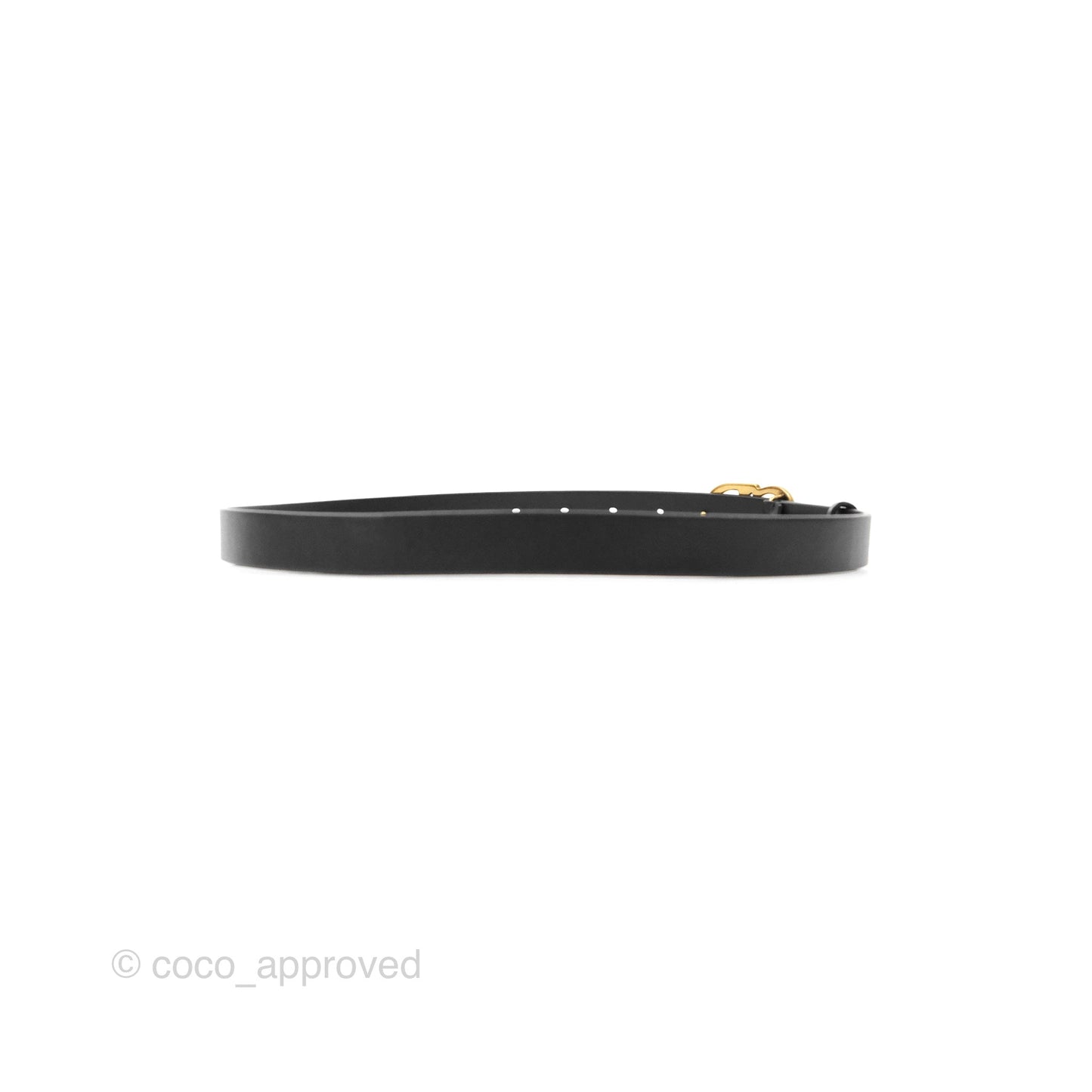 Dior Saddle Belt Black Ultrasmooth Calfskin Antique Gold 20mm