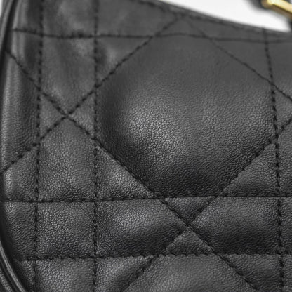 Christian Dior CD Lounge Bag Black Supple Macrocannage Lambskin