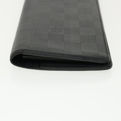 Louis Vuitton Black Leather Portefeuille Brazza wallet accessories