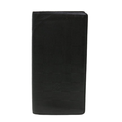 Louis Vuitton Black Leather Portefeuille Brazza wallet accessories