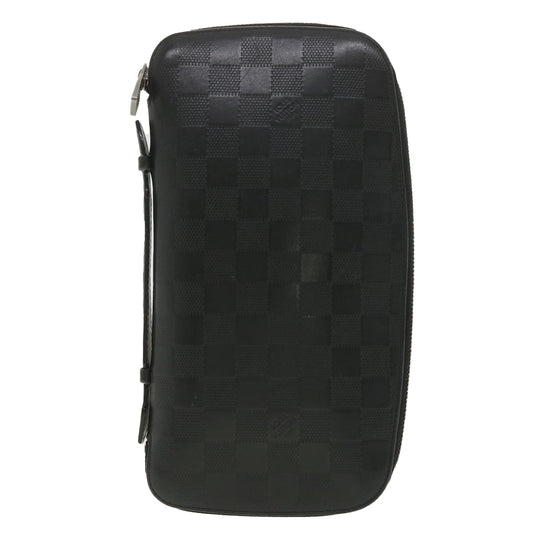 Louis Vuitton Black Leather Zippy wallet wallet accessories