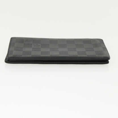 Louis Vuitton Black Leather Portefeuille Brazza wallet accessories