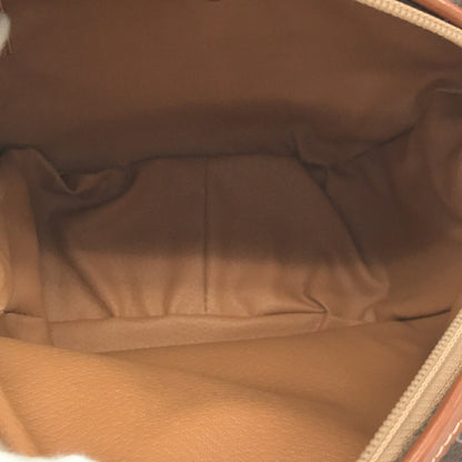 Celine Handbag Macadam Brown Leather PVC Ladies