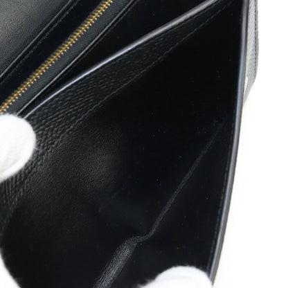 Celine Large Flap 10B563BEL Long Wallet with Folded Coin Purse Leather Ladies